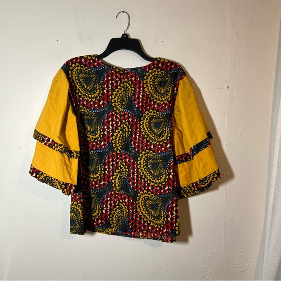 ESY Studio EY Top Puff Sleeve Unique Boho Blouse 1X - Picture 4 of 6